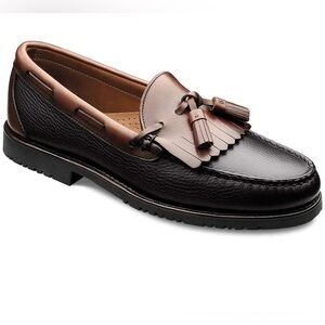 Allen‎ Edmund Men’s Nashua Two Toned Leather Tassel Loafer Shoes Size 11.5
